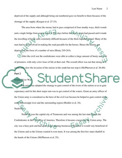 The most prominent battles of the Civil War of America