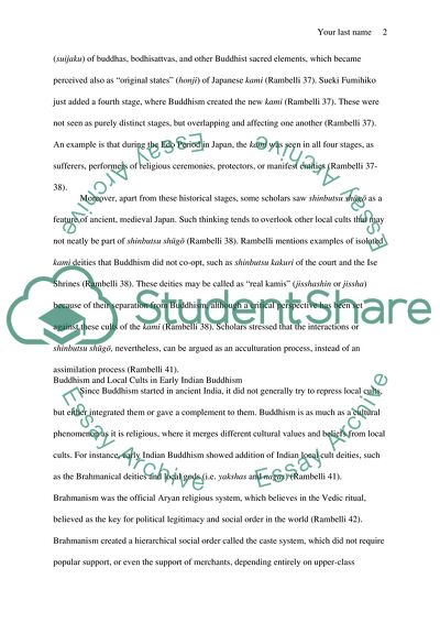 Interactions between Buddhism and Local Cults