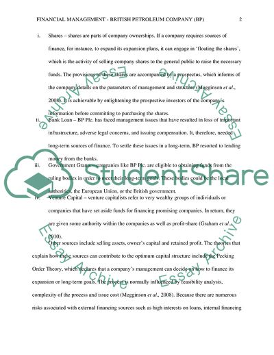 Analysis of British Petroleum Company