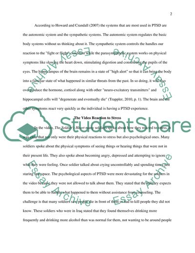 The Effects of Post Traumatic Stress Disorder on Soldiers