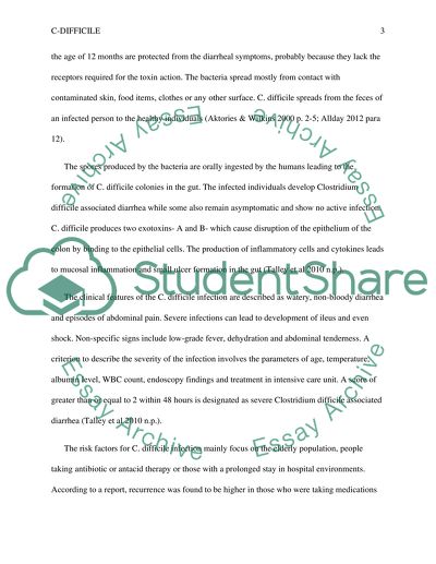 C-Difficile Research Paper