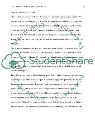 Disobedience by Naomi Alderman