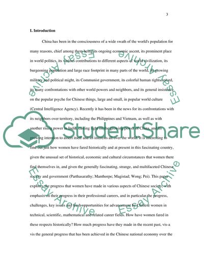 Progress of Women in China