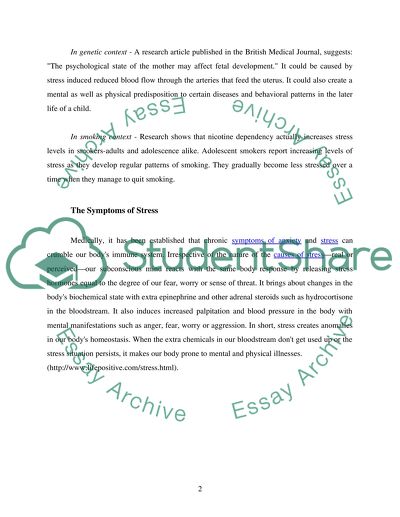 Methodologies of Coping With Stress