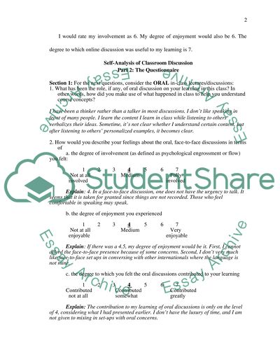 Written discussions and online discussions