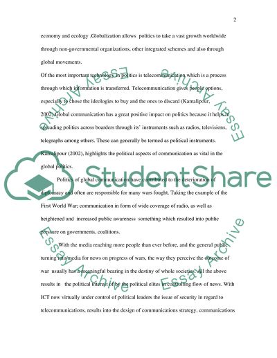 The Politics of Global Communications