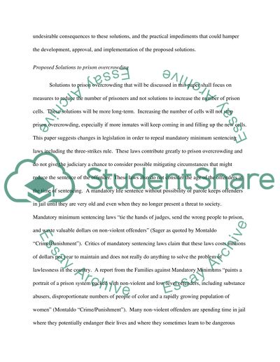 What can be done about prison overcrowding