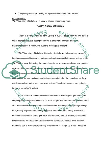 A&P: A Story of Initiation