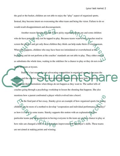 Summary and Response