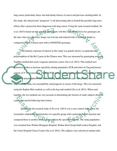 Effect of Bcl-2 on Lung Cancer