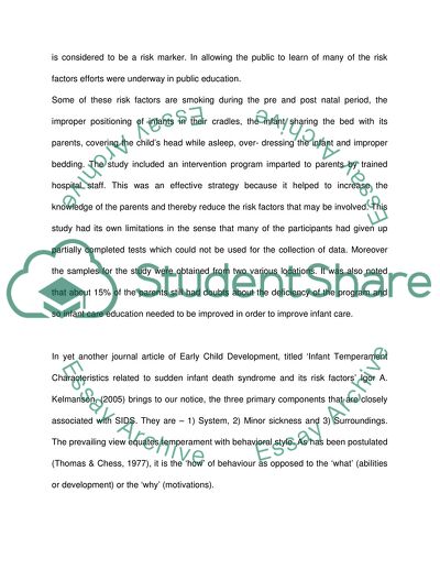 Sudden Infant Death Syndrome