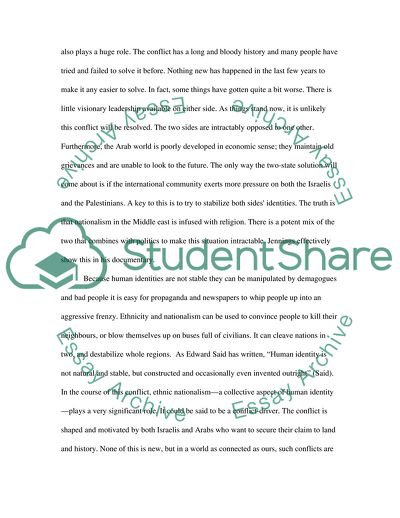 Analysis of Documentary about Jerusalem