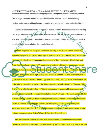 Alternative Solutions for Animal Testing on Medication