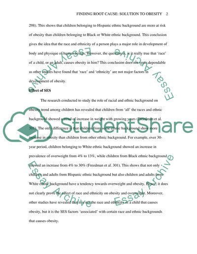 Racial and Ethnic Differentials in Obese Children