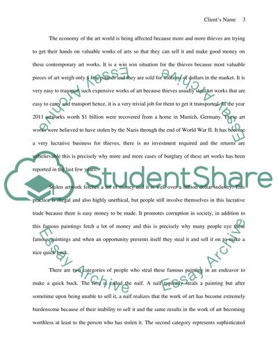 Stolen Art Works Contribution to Bring More Participants into Art World