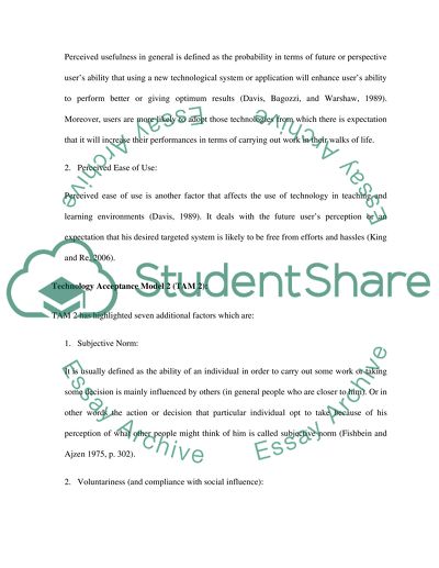 Factors That Affect the Use of Technology in Teaching/Learning Environments