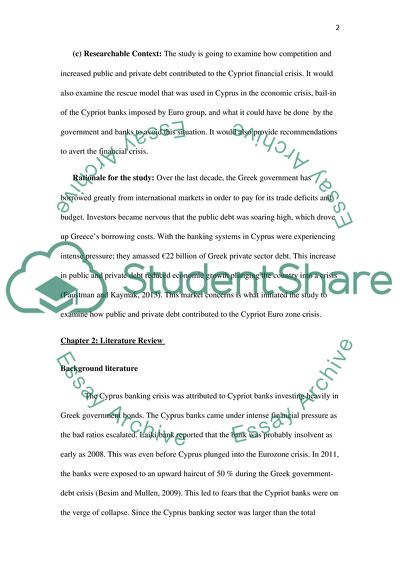 The Cypriot financial crisis