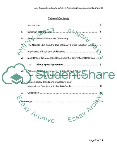 How Successful is Americas Policy in Promoting Democracy since World War II