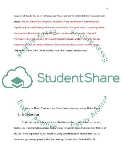 A Study on Threat Awareness and Use of Countermeasures among Online Users