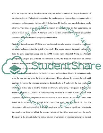 Maintenance of fish diversity on disturbed coral reefs