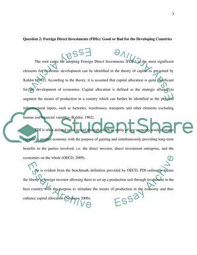 Strategies of Foreign Direct Investments