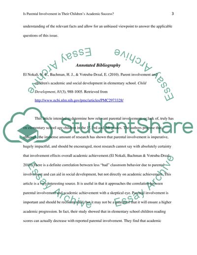 Is Parental Involvement Relevant to Academic Achievements