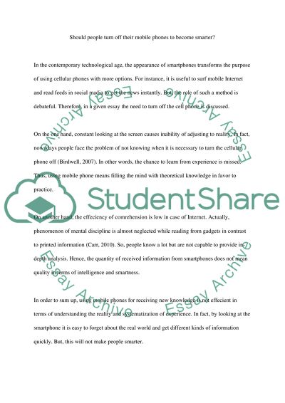 Should People Turn off Mobile Phones