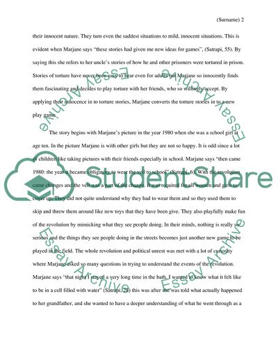 Marjane Satrapis childhood in Iran