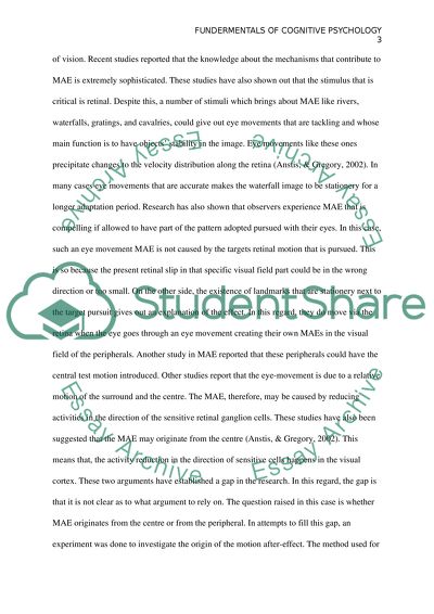 Fundamentals of Cognitive Psychology