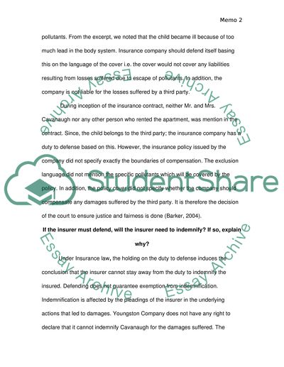 Insurer Control of Defense