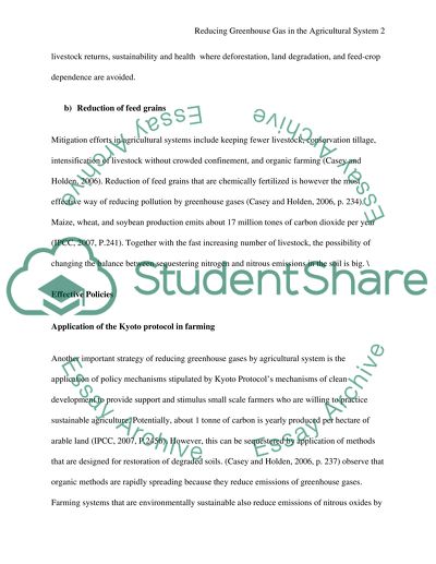 A literature review of the applications in reducing green house gas in the agricultural system