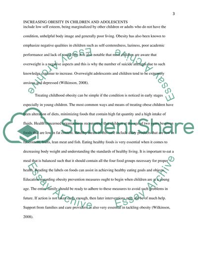 Increasing obesity in children and adolescents: An alarming epidemic