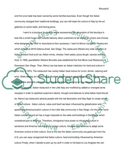 Discover culture not related to mine Little Italy