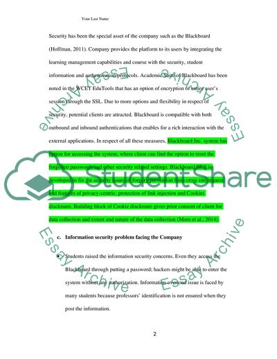 Information Security Governance - Blackboard Inc