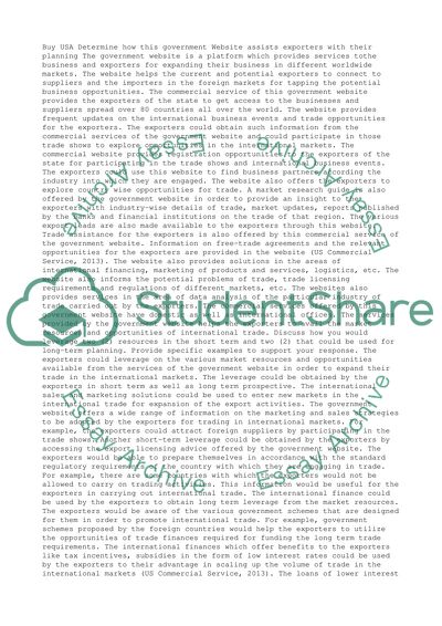 The Services of the USA Government Website