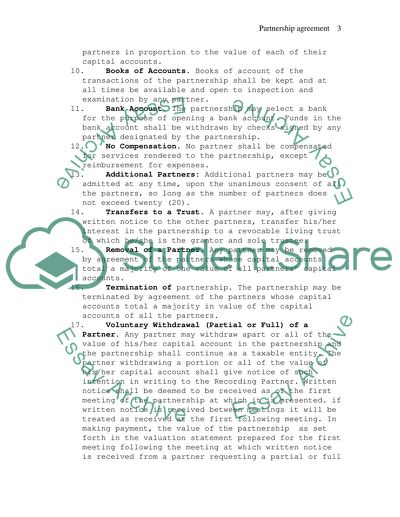 Partnership Agreement