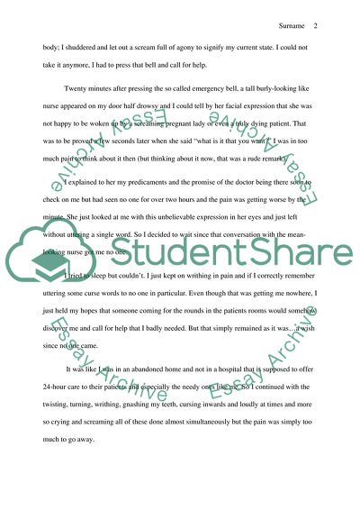 Description case in the healthcare system