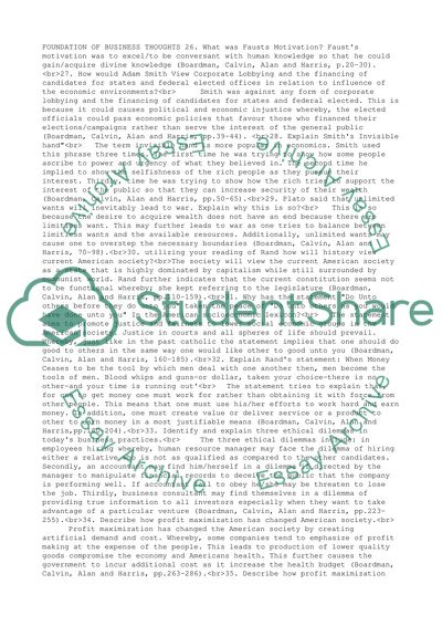 Foundation of business thoughts