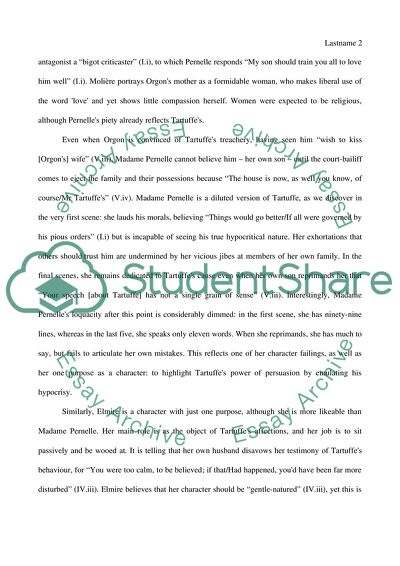 Orgons Women Relatives in Tartuffe