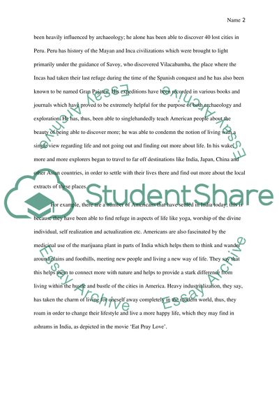 American Experiences Abroad - Assignment