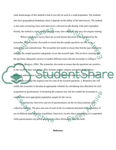 Main Methods Of Field Research