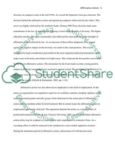 Affirmative action of law