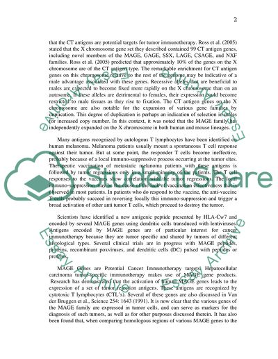 Melanoma-Associated Antigen Gene