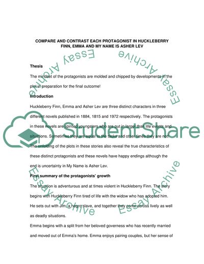 Huckleberry Finn, Emma and Asher Lev