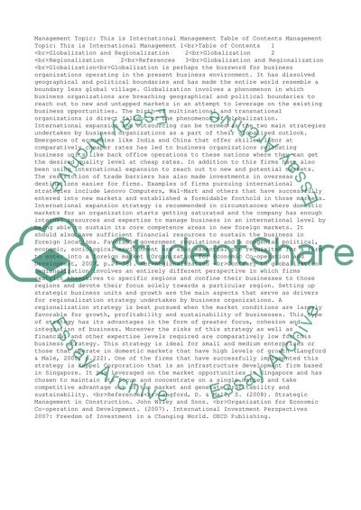 This is International Management