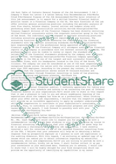 General Purpose of the Job Announcement