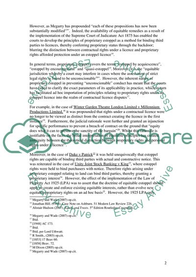 Are Licences Personal Rights or Proprietary Rights