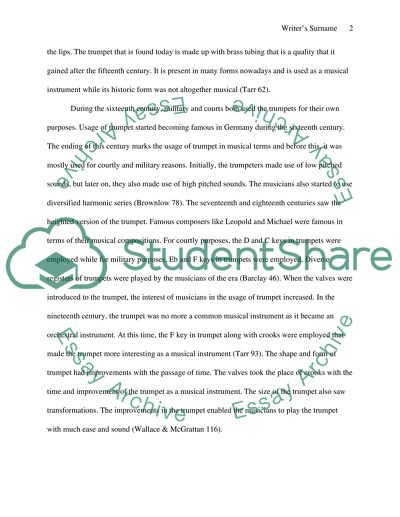 The history of the trumpet