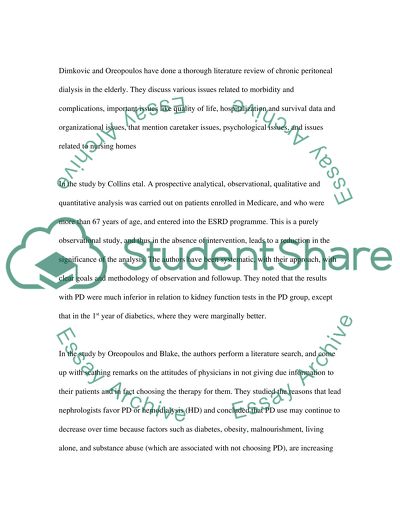 Assisted Peritoneal Dialysis