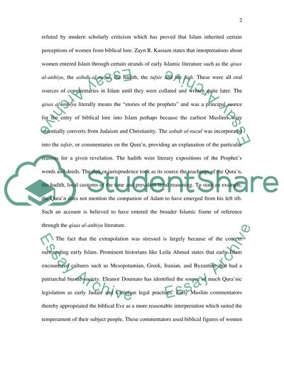 The Dominant Perception of Islam with a View to Gender